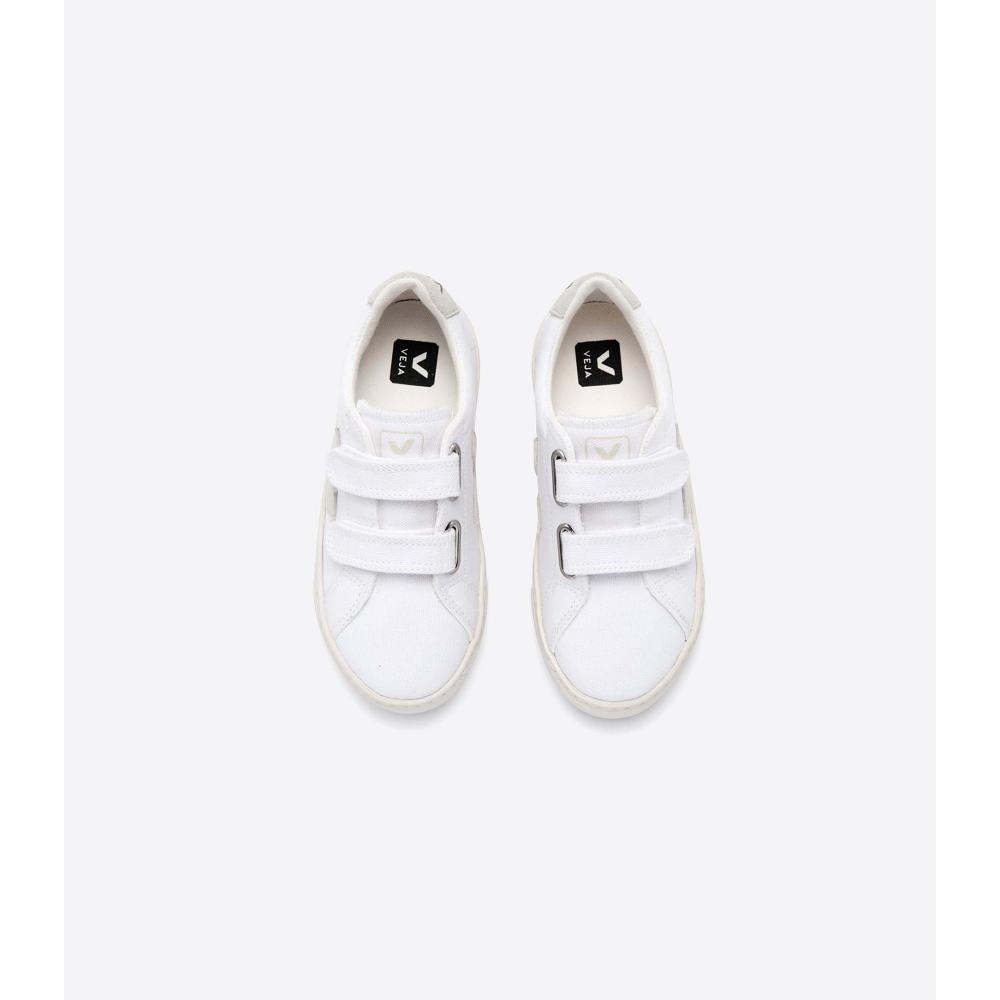 Veja ESPLAR CANVAS Sneakers Kinderen White/Beige | NL 818QMA